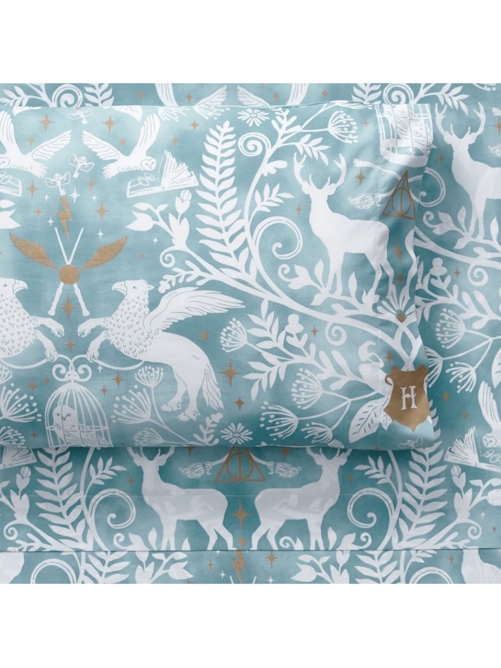 Pottery Barn Teen Harry Potter™ Magical Damask Standard Sham Mystic Mint